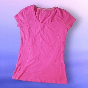 Eddie Bauer Scoop Neck Tee, Cap Sleeves, in Purple, Size S